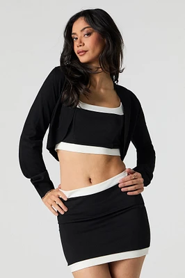 Open Front Long Sleeve Shrug