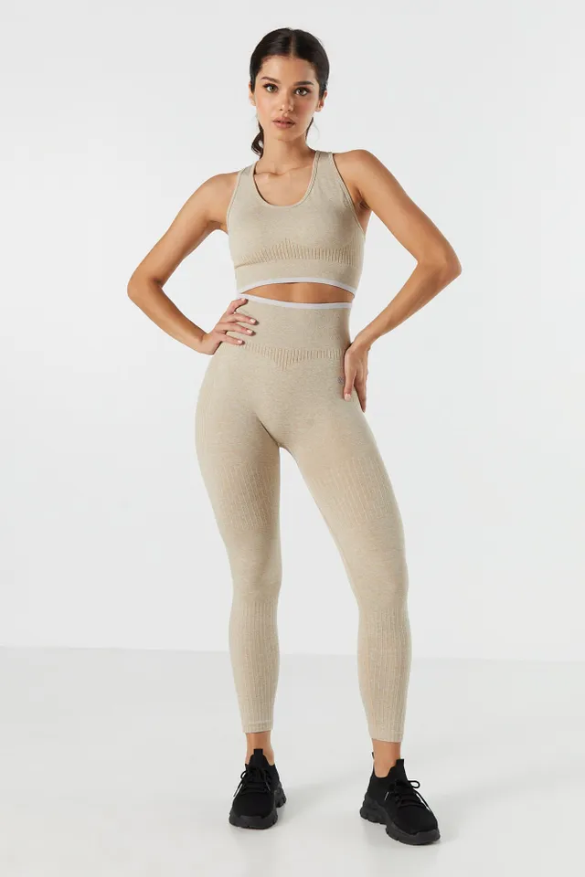 Seamless Ribbed Drawstring Leggings - White – Sommer Ray's Shop