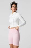 Seamless Foldover Waist Biker Short