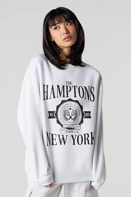 Oversized Graphic Fleece Sweatshirt