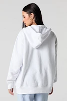 Oversized Zip-Up Fleece Hoodie