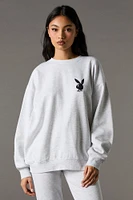 Playboy Oversized Graphic Fleece Sweatshirt