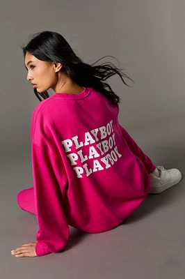 Chandail en molleton surdimensionné à imprimé Playboy