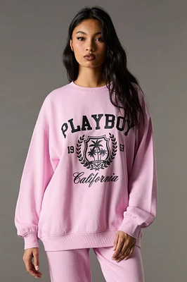Chandail en molleton surdimensionné à imprimé Playboy