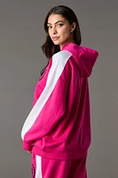 Haut à capuchon en molleton surdimensionné blocs de couleurs et broderie Playboy