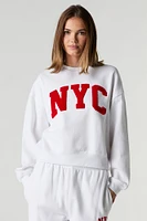 Fleece Varsity Crewneck Sweatshirt