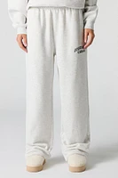 Pantalon d'entraînement à jambe large en molleton avec motif