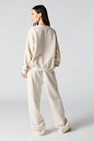 Embroidered Destination Wide Leg Sweatpant