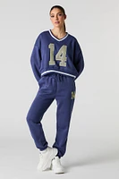Jogger à broderie en chenille Destination