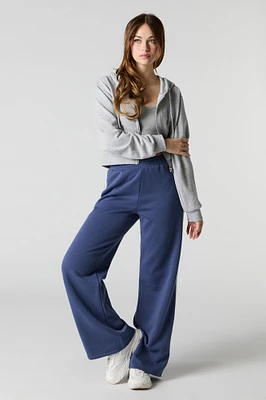 Pantalon en molleton rayé à jambe large