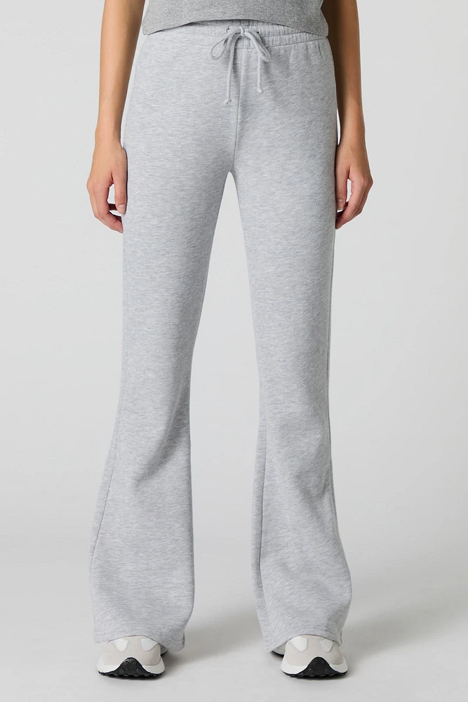 Fleece Drawstring Flare Sweatpant