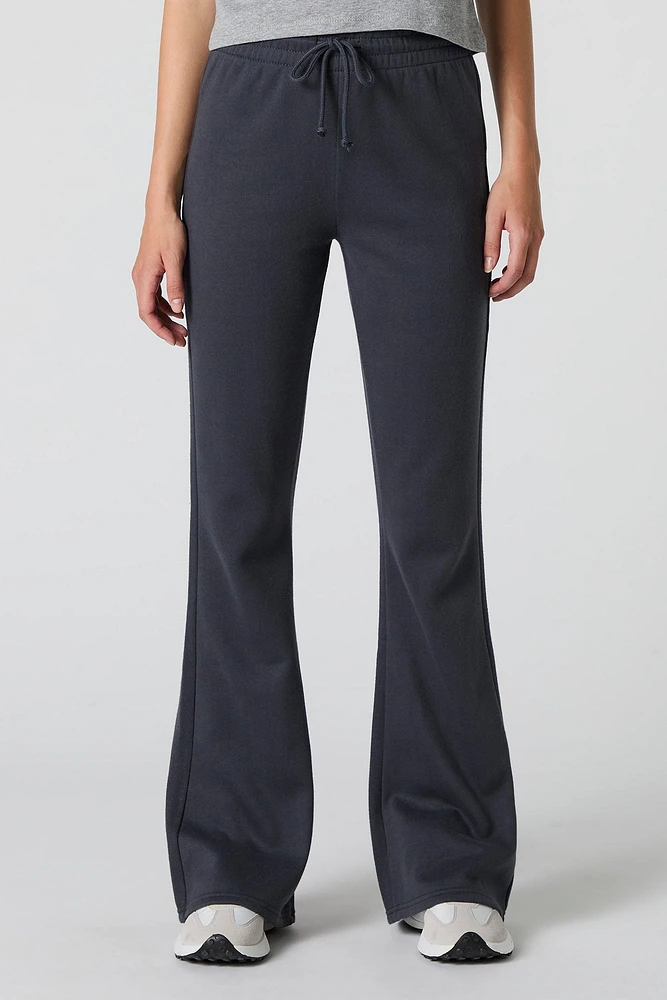Fleece Drawstring Flare Sweatpant