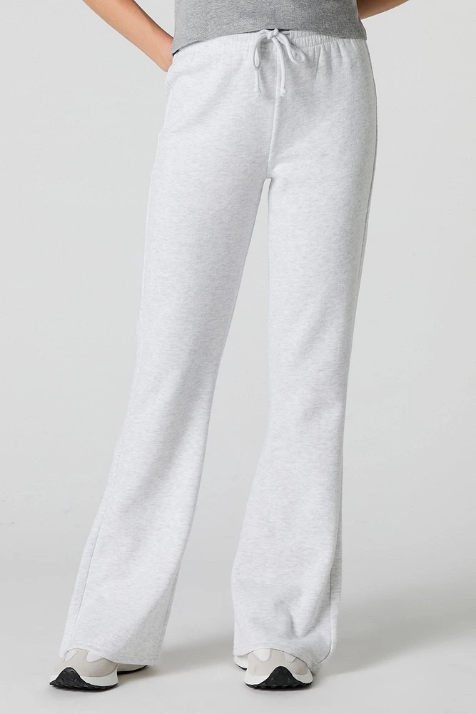 Fleece Drawstring Flare Sweatpant