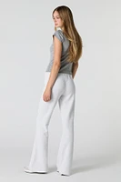 Fleece Drawstring Flare Sweatpant