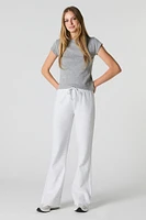 Fleece Drawstring Flare Sweatpant