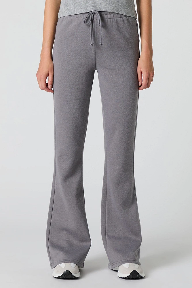 Fleece Drawstring Flare Sweatpant