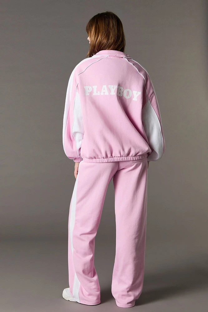 Pantalon en molleton à taille coulissante et imprimé Playboy