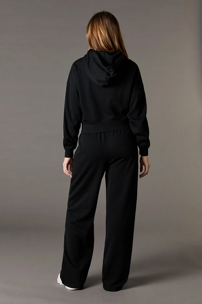 Pantalon en molleton à jambe large et imprimé Playboy