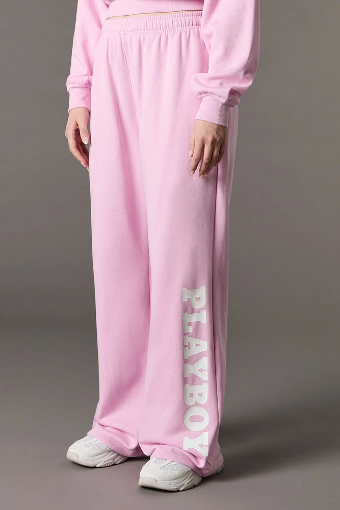 Playboy Graphic Wide Leg Sweatpant