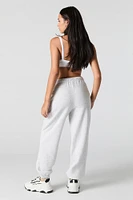 Solid Fleece Boyfriend Jogger