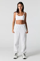 Solid Fleece Boyfriend Jogger