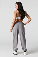 Solid Fleece Boyfriend Jogger