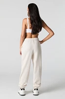 Solid Fleece Boyfriend Jogger