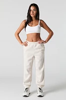 Solid Fleece Boyfriend Jogger