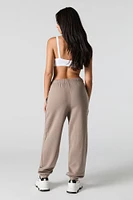 Solid Fleece Boyfriend Jogger