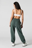Solid Fleece Boyfriend Jogger