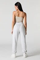 High Rise Solid Fleece Jogger