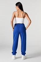 High Rise Solid Fleece Jogger