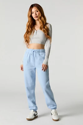 Jogger à taille haute en molleton