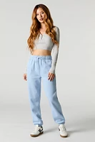 Jogger à taille haute en molleton