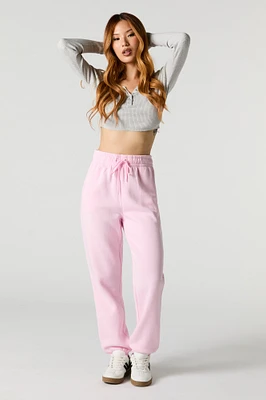 Jogger en molleton à taille haute
