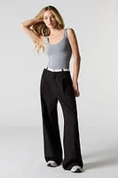 Layered Waist Baggy Dress Pant