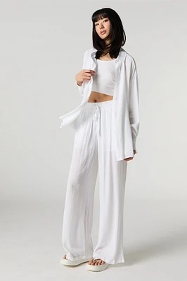 Pantalon fluide à jambe large
