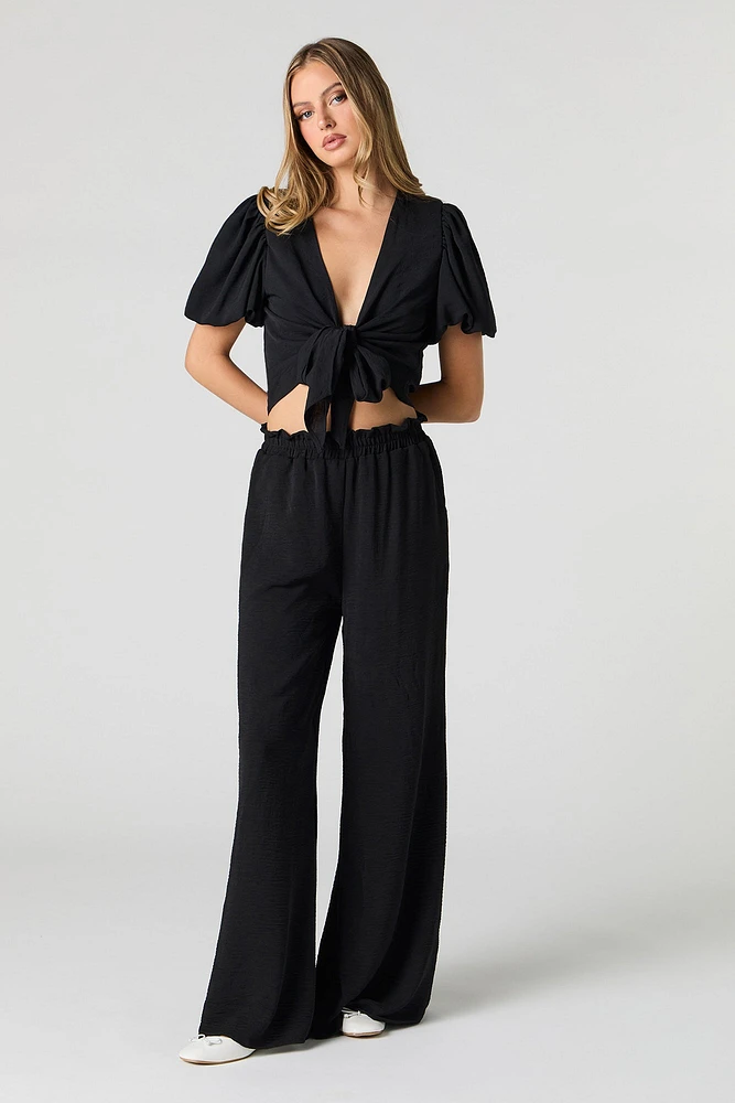 Pantalon fluide à jambe large