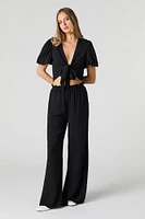 Pantalon fluide à jambe large
