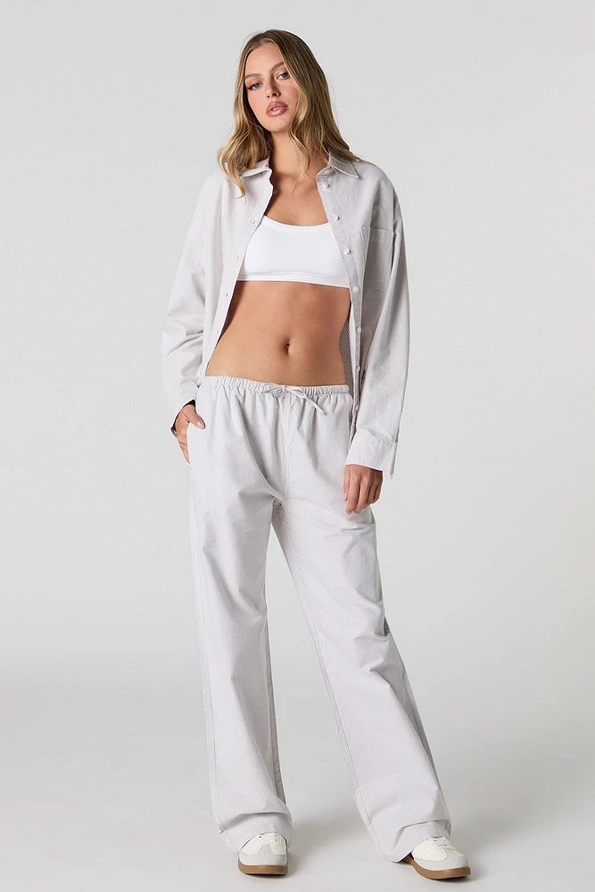 Drawstring Wide Leg Pant