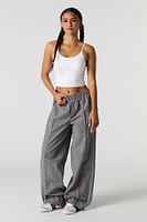 Pantalon à jambe large en nylon