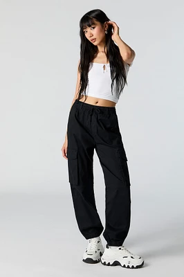 Jogger cargo à taille coulissante