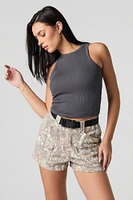 Short cargo avec ceinture
