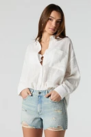 Short de coupe garçonne en denim d'aspect us