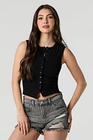 Wash Distressed Denim Short