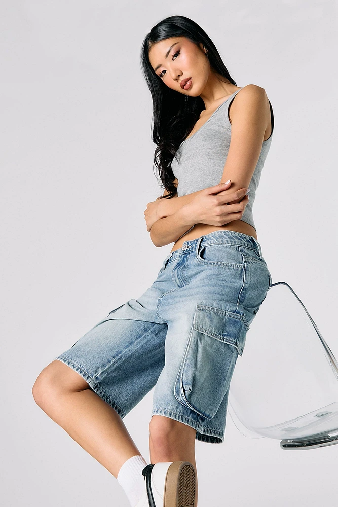 Jort cargo en denim