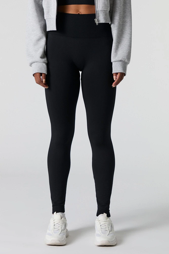 Legging en molleton sans couture à taille haute