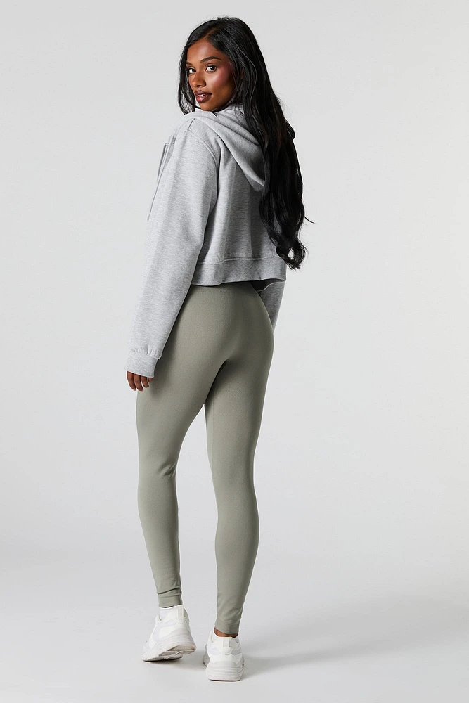 Legging en molleton sans couture à taille haute