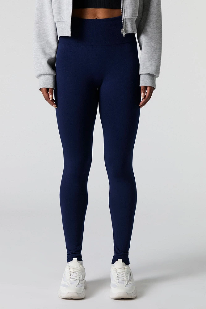 Legging en molleton sans couture à taille haute