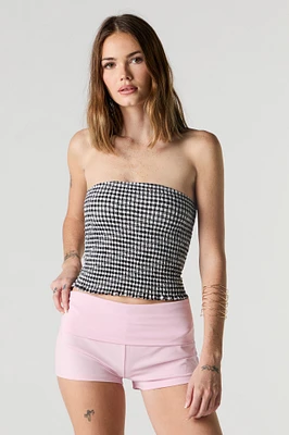 Short avec bande de taille repliée